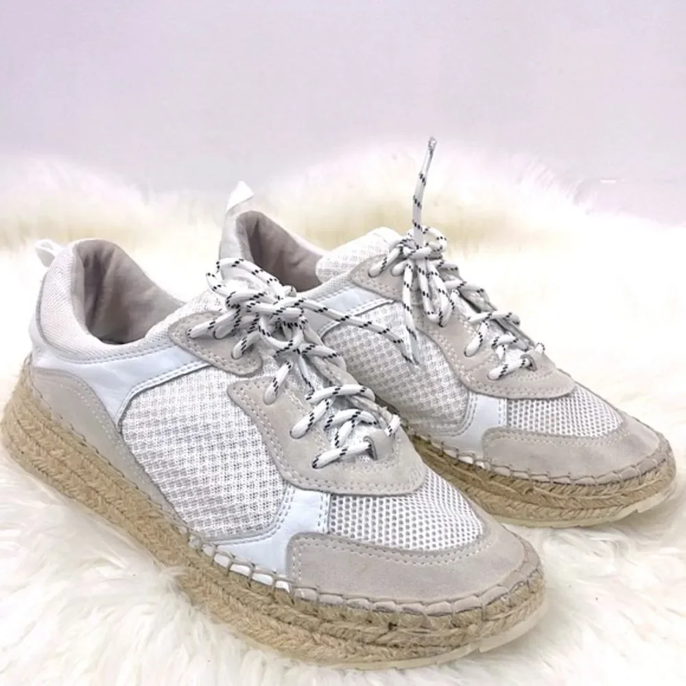 Marc Fisher | espadrille sneakers 8.5 white & cream.
